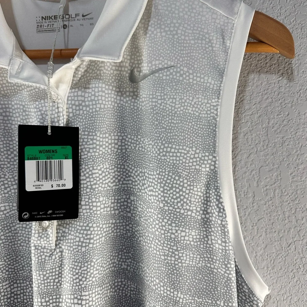 Nike‎ Precision Golf Zebra Fade Sleeveless Polo Sz XL